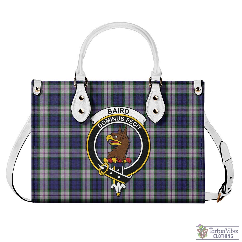 Tartan Vibes Clothing Baird Dress Tartan Luxury Leather Handbags with Family Crest