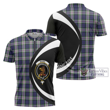 Baird Dress Tartan Zipper Polo Shirt with Family Crest Circle Style