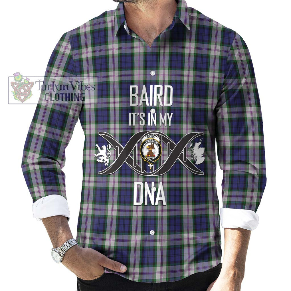 Baird Dress Tartan Long Sleeve Button Shirt with Family Crest DNA In Me Style Men's Shirt S - Tartanvibesclothing Shop