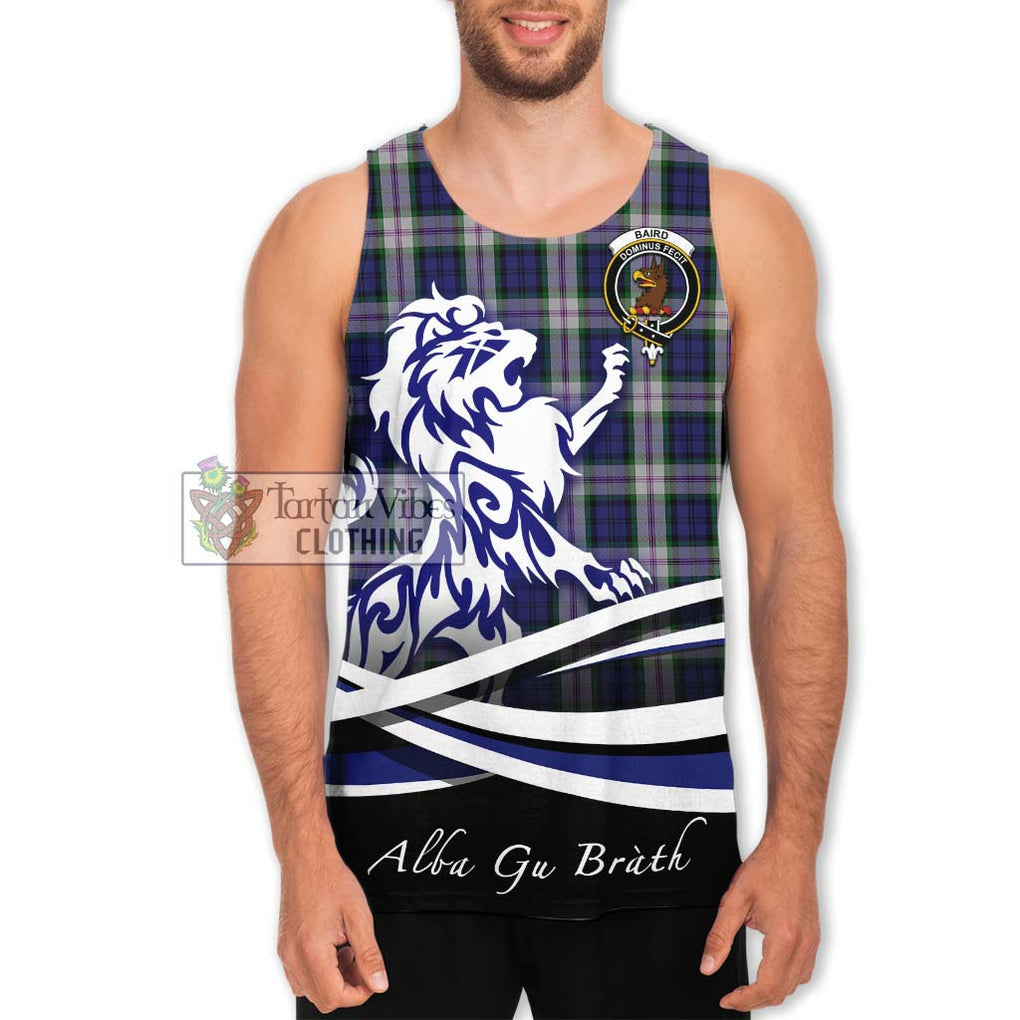 Baird Dress Tartan Men's Tank Top with Alba Gu Brath Regal Lion Emblem Men - Tartanvibesclothing Shop