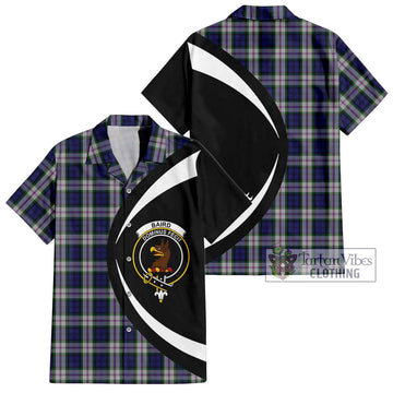 Baird Dress Tartan Short Sleeve Button Up with Family Crest Circle Style