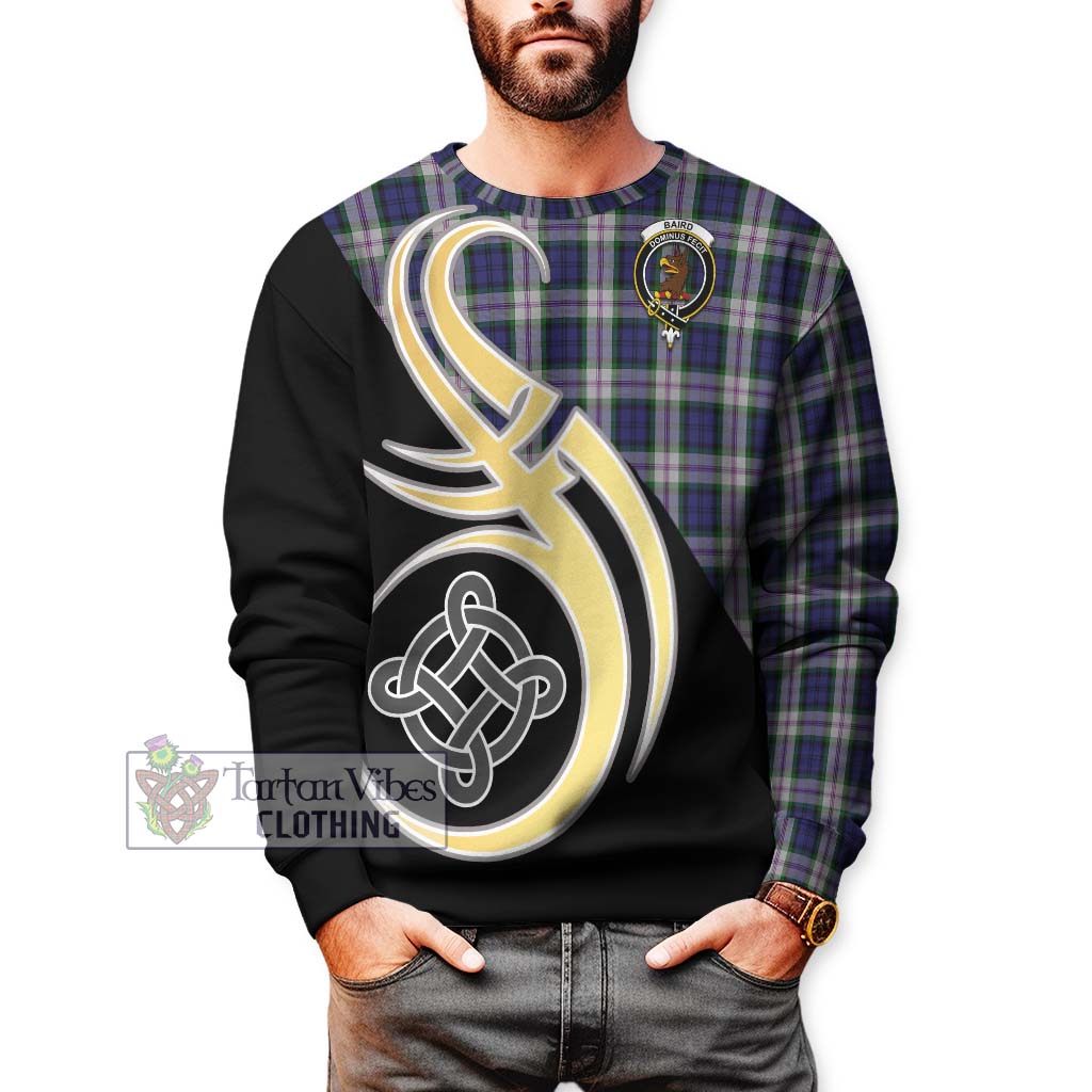 Tartan Vibes Clothing Baird Dress Tartan Sweatshirt with Family Crest and Celtic Symbol Style