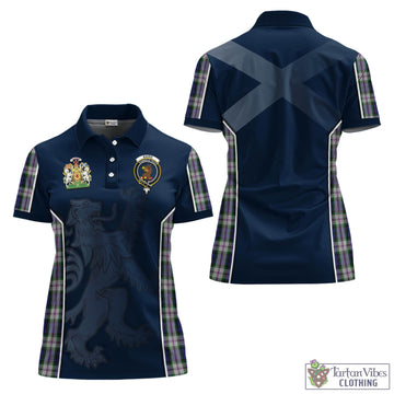 Baird Dress Tartan Women's Polo Shirt with Family Crest and Lion Rampant Vibes Sport Style