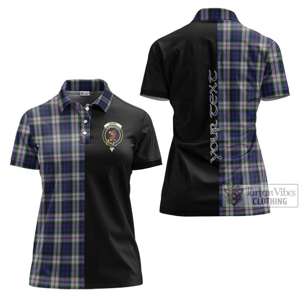 Baird Dress Tartan Women's Polo Shirt with Family Crest and Half Of Me Style Women - Tartanvibesclothing Shop