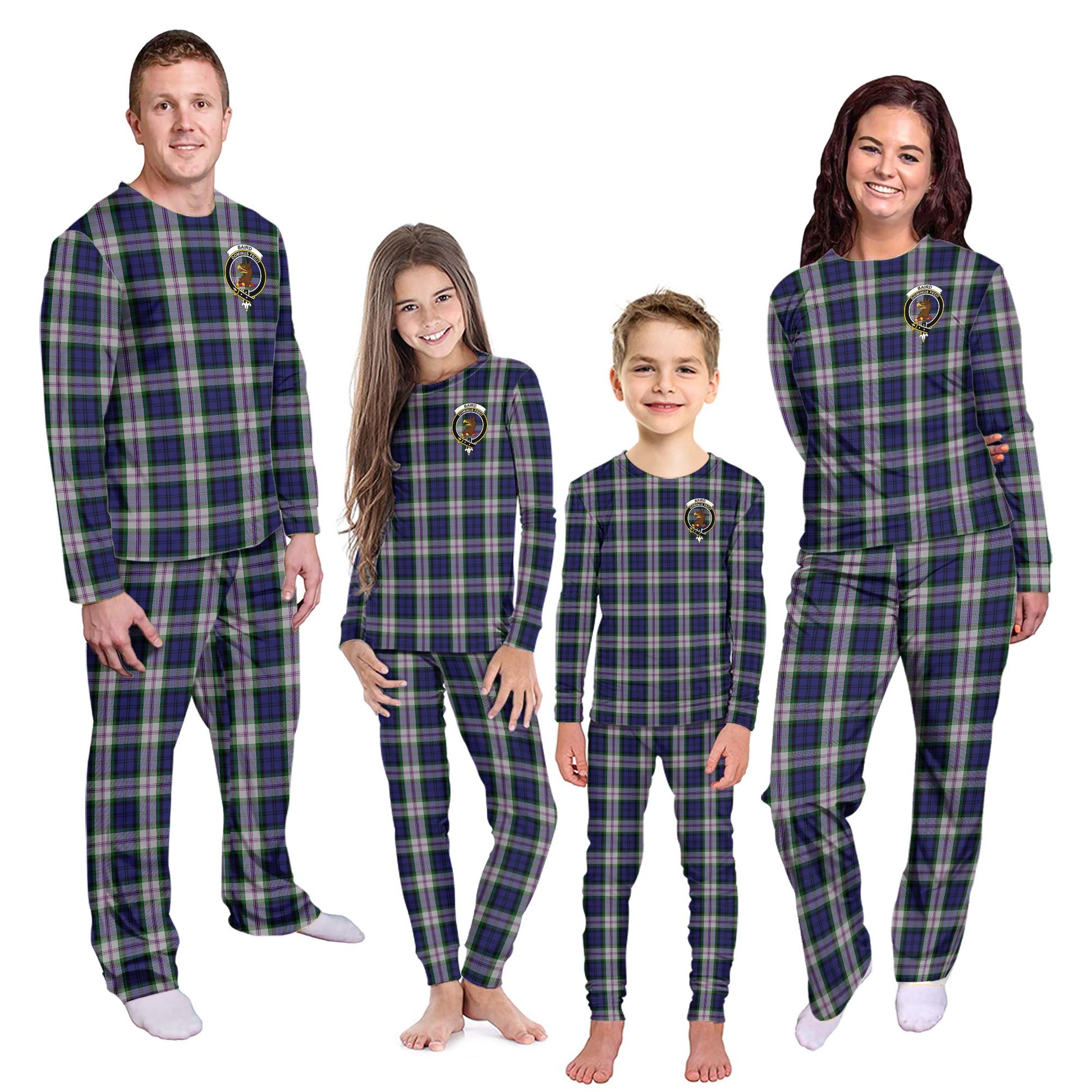 Baird Dress Tartan Pajamas Family Set with Family Crest - Tartanvibesclothing