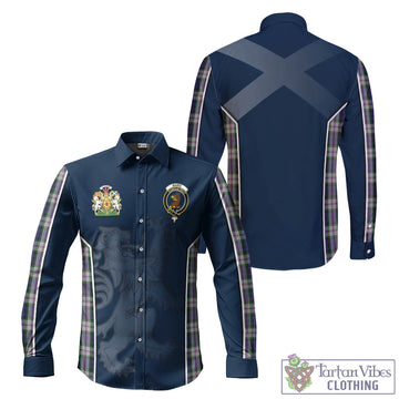 Baird Dress Tartan Long Sleeve Button Up Shirt with Family Crest and Lion Rampant Vibes Sport Style