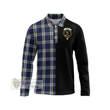 Baird Dress Tartan Long Sleeve Polo Shirt with Family Crest and Half Of Me Style