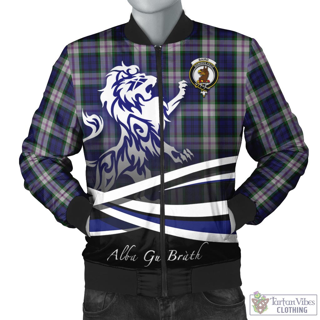 Tartan Vibes Clothing Baird Dress Tartan Bomber Jacket with Alba Gu Brath Regal Lion Emblem