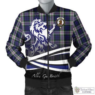 Baird Dress Tartan Bomber Jacket with Alba Gu Brath Regal Lion Emblem