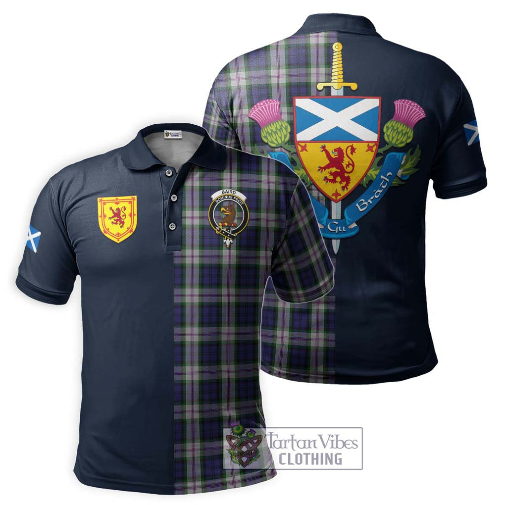 Tartan Vibes Clothing Baird Dress Tartan Polo Shirt with Scottish Lion Royal Arm Half Style