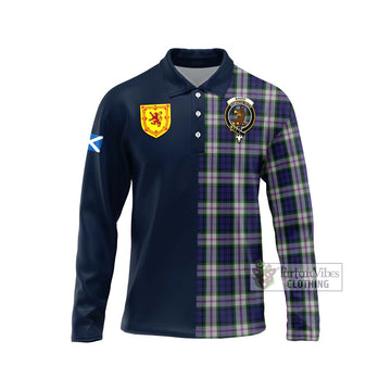 Baird Dress Tartan Long Sleeve Polo Shirt with Scottish Lion Royal Arm Half Style