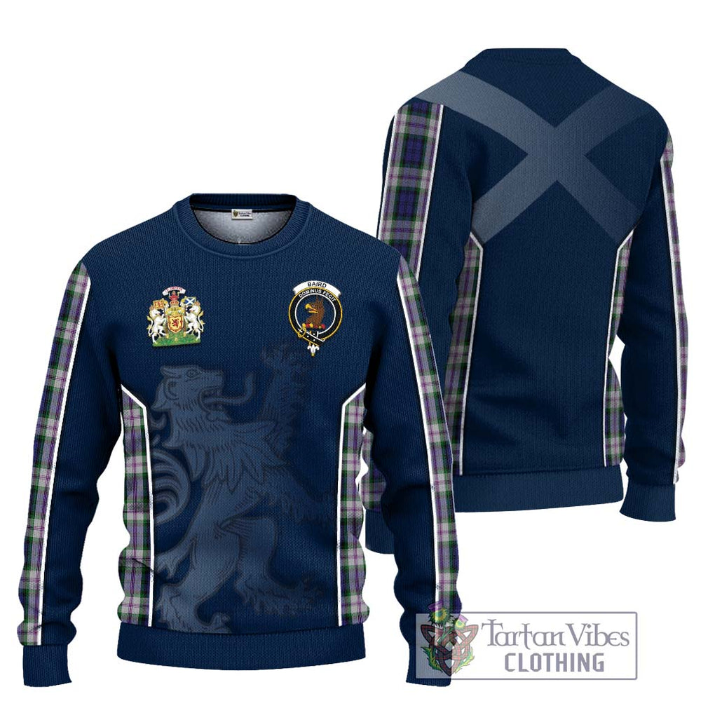 Baird Dress Tartan Knitted Sweater with Family Crest and Lion Rampant Vibes Sport Style Unisex - Tartan Vibes Clothing