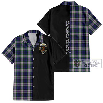 Baird Dress Tartan Short Sleeve Button Shirt with Family Crest and Half Of Me Style