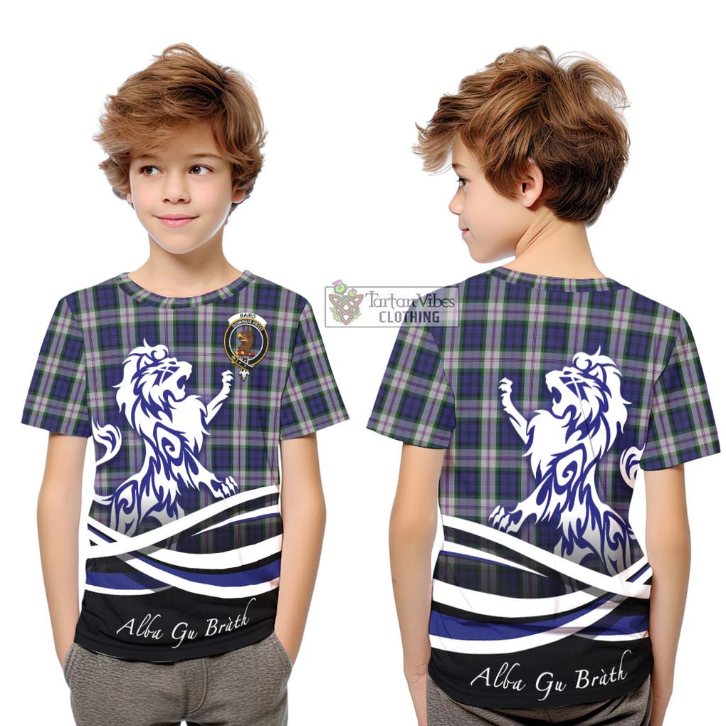 Baird Dress Tartan Kid T-Shirt with Alba Gu Brath Regal Lion Emblem Youth XL Size14 - Tartanvibesclothing Shop