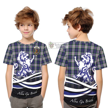 Baird Dress Tartan Kid T-Shirt with Alba Gu Brath Regal Lion Emblem