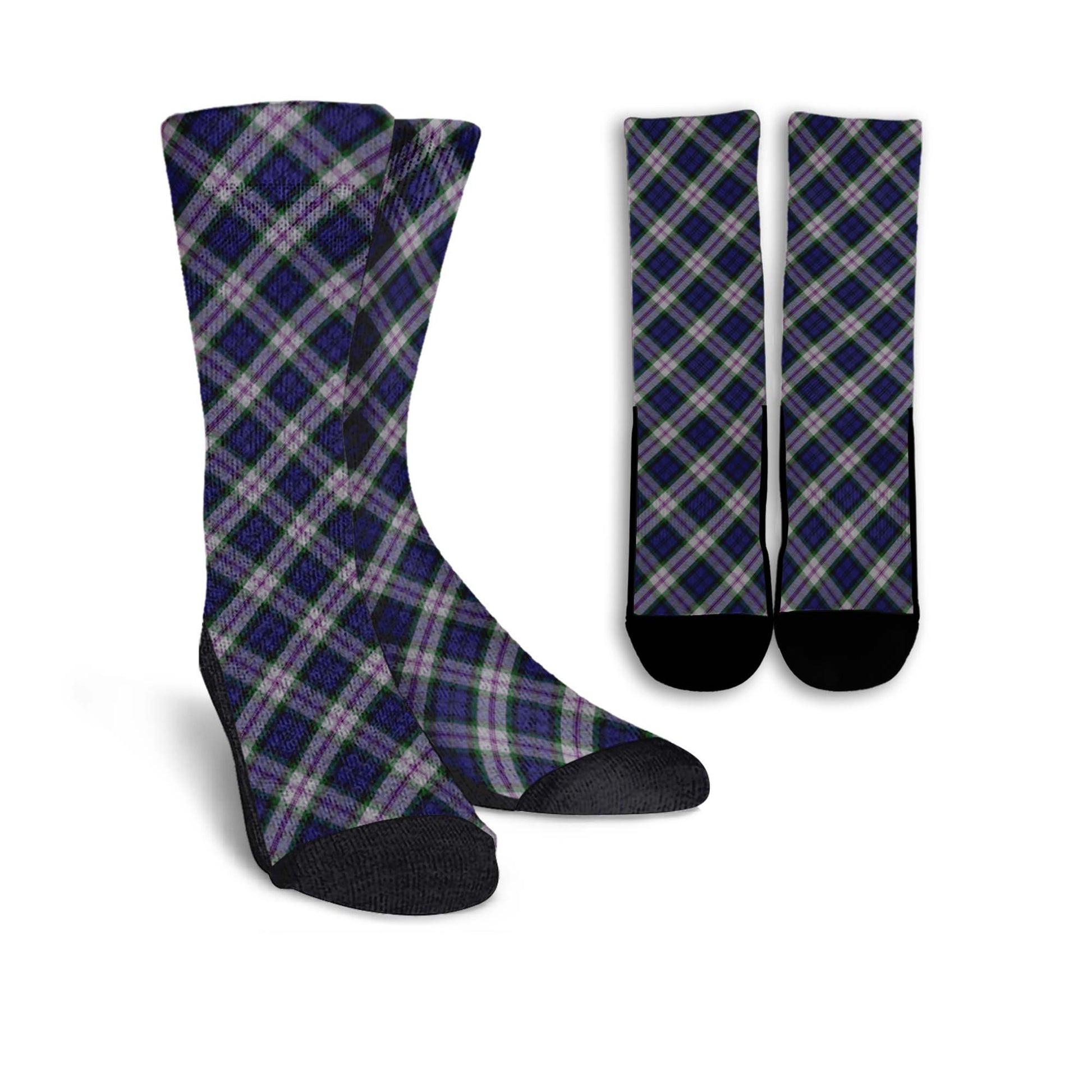 Baird Dress Tartan Crew Socks Cross Tartan Style - Tartanvibesclothing