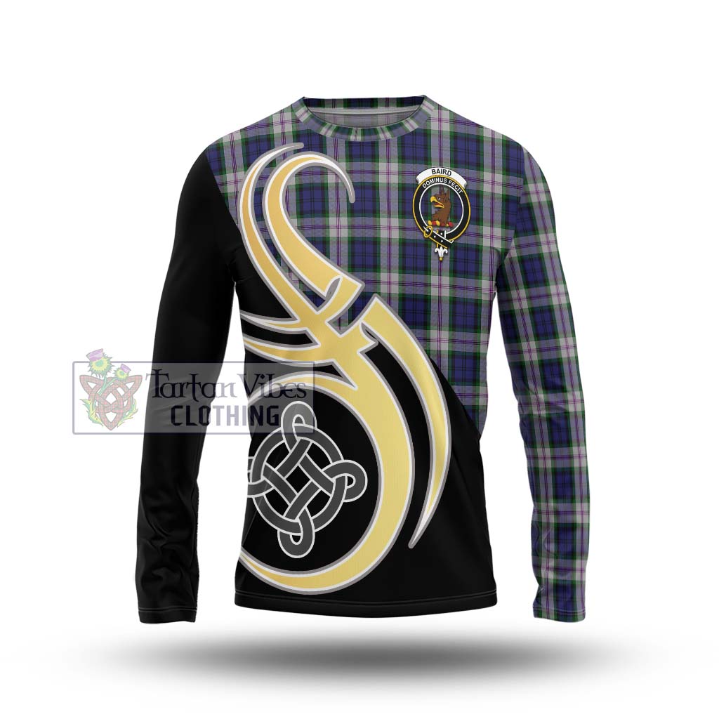 Baird Dress Tartan Long Sleeve T-Shirt with Family Crest and Celtic Symbol Style Unisex - Tartan Vibes Clothing