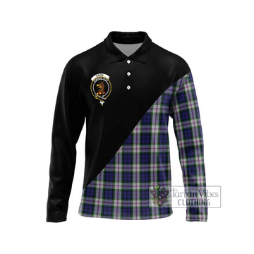 Baird Dress Tartan Long Sleeve Polo Shirt with Family Crest and Military Logo Style