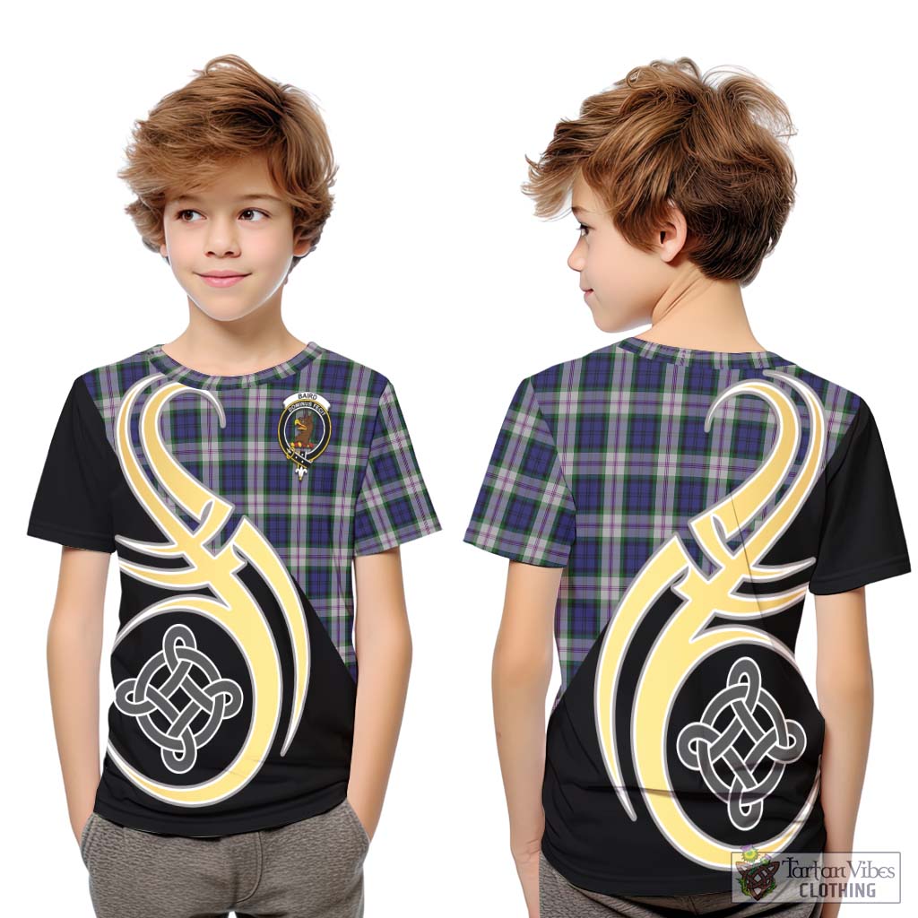 Baird Dress Tartan Kid T-Shirt with Family Crest and Celtic Symbol Style Youth XL Size14 - Tartan Vibes Clothing