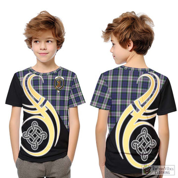 Baird Dress Tartan Kid T-Shirt with Family Crest and Celtic Symbol Style