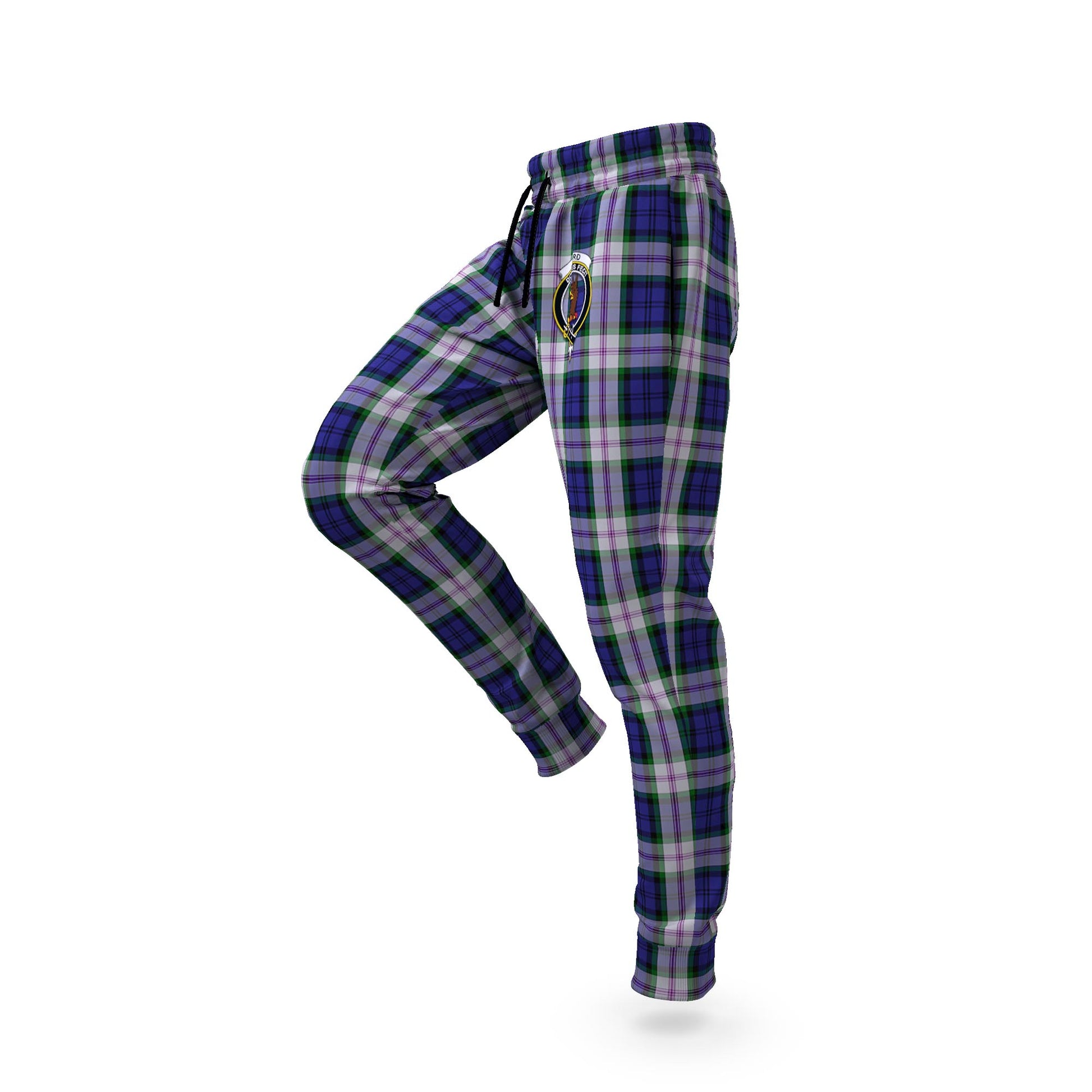 Baird Dress Tartan Joggers Pants with Family Crest S - Tartan Vibes Clothing