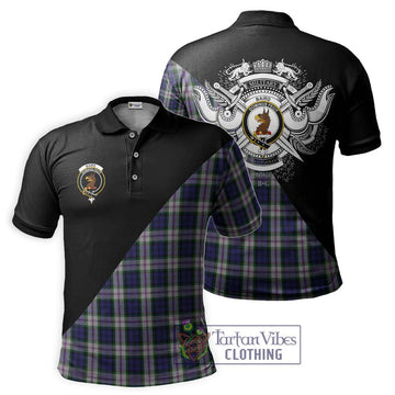 Baird Dress Tartan Polo Shirt with Family Crest and Military Logo Style