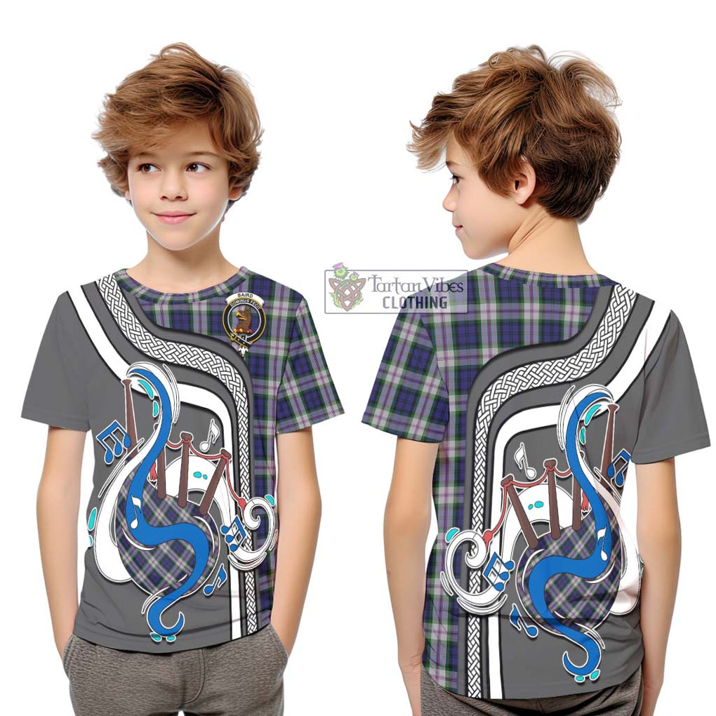 Tartan Vibes Clothing Baird Dress Tartan Kid T-Shirt with Epic Bagpipe Style