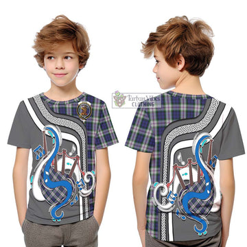 Baird Dress Tartan Kid T-Shirt with Epic Bagpipe Style