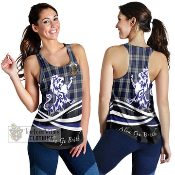 Baird Dress Tartan Women's Racerback Tanks with Alba Gu Brath Regal Lion Emblem