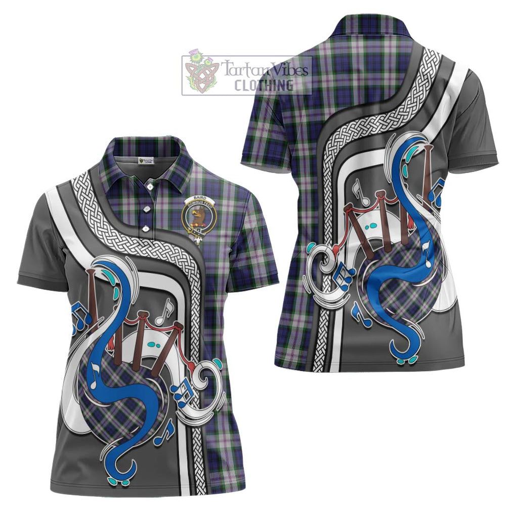 Baird Dress Tartan Women's Polo Shirt with Epic Bagpipe Style Women - Tartanvibesclothing Shop