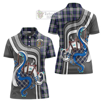 Baird Dress Tartan Women's Polo Shirt with Epic Bagpipe Style