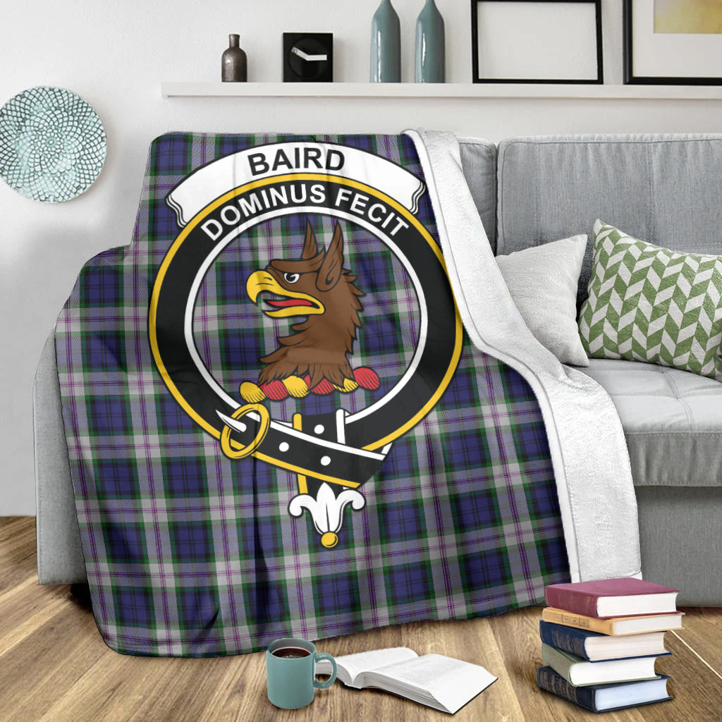 Baird Dress Tartan Blanket with Family Crest X-Large 59 x 79 inches 150 x 200 cm - Tartan Vibes Clothing