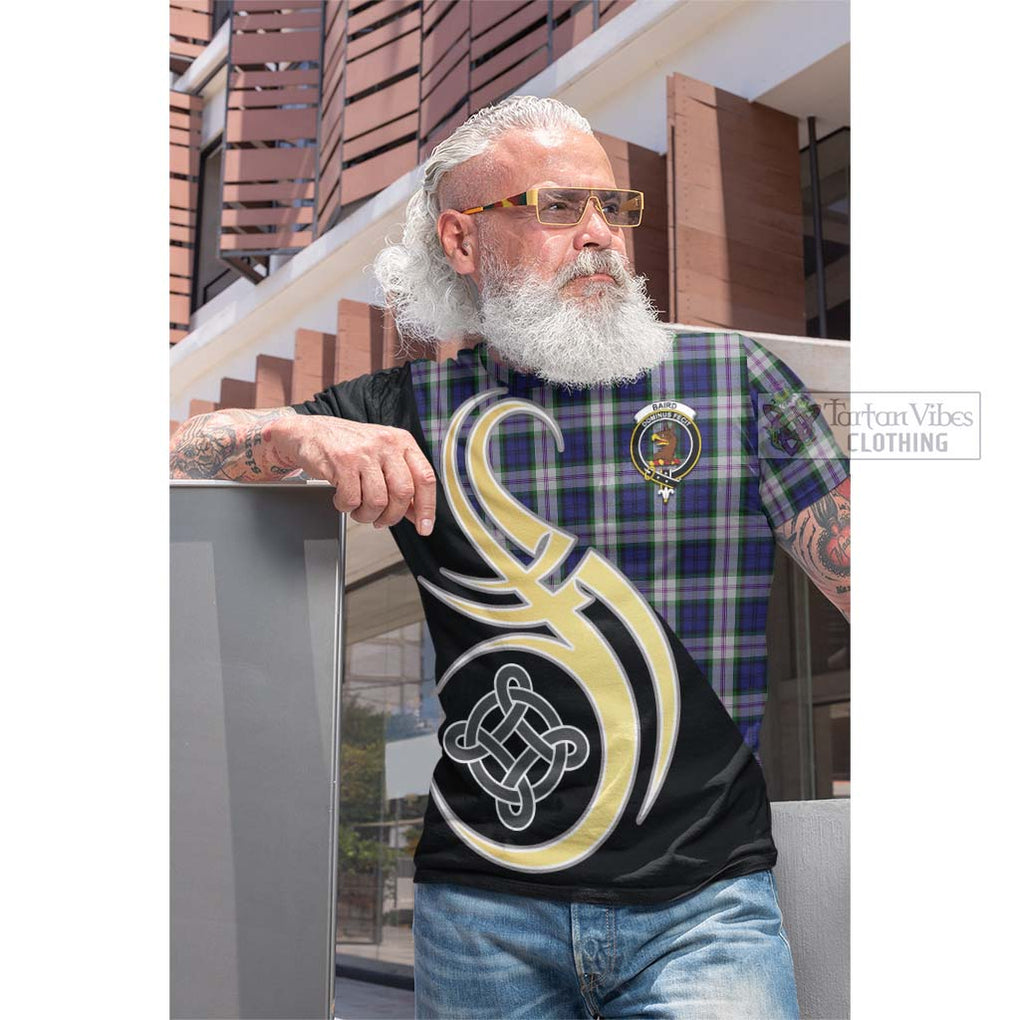 Tartan Vibes Clothing Baird Dress Tartan Cotton T-shirt with Family Crest and Celtic Symbol Style