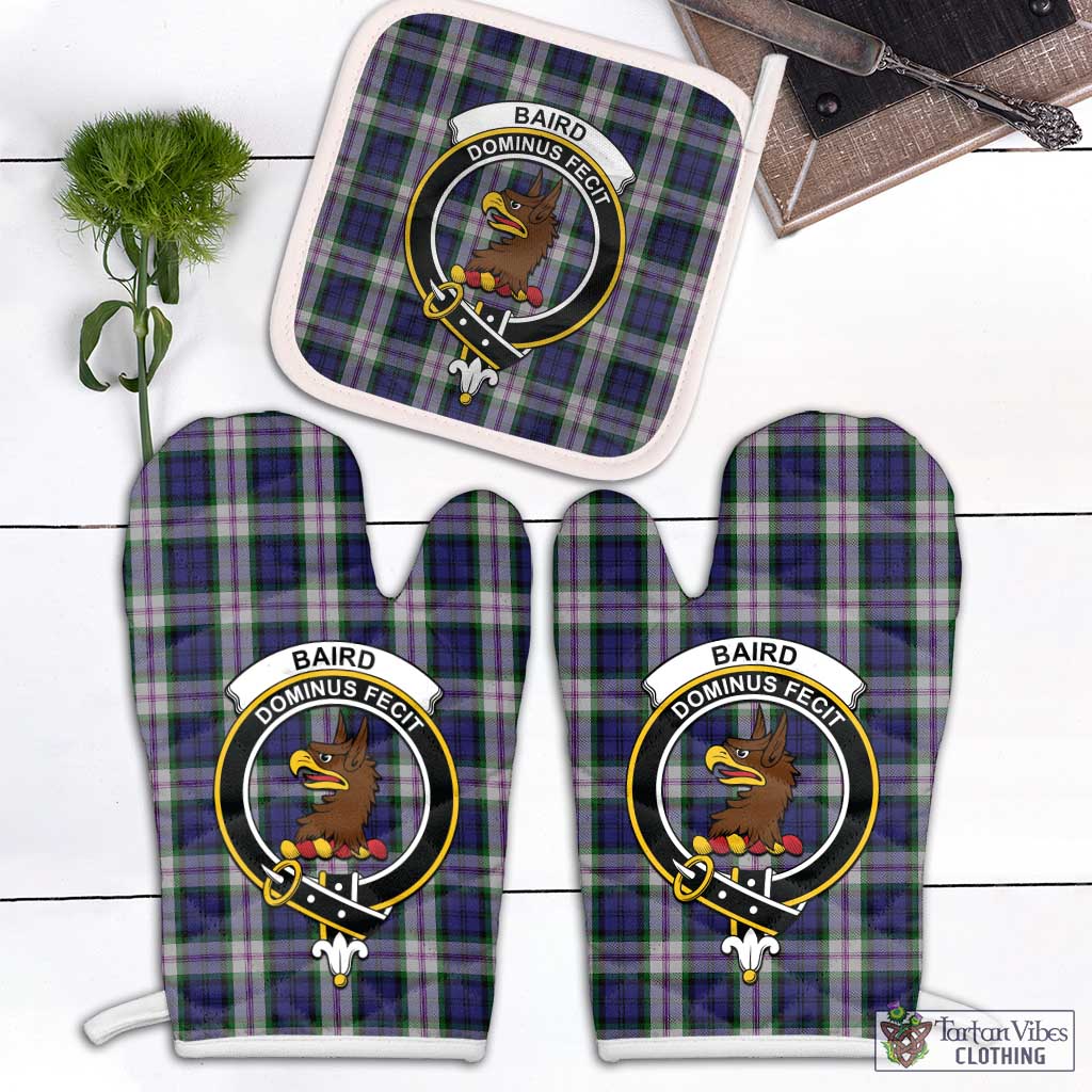 Tartan Vibes Clothing Baird Dress Tartan Combo Oven Mitt & Pot-Holder with Family Crest