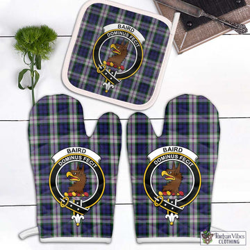 Baird Dress Tartan Combo Oven Mitt & Pot-Holder with Family Crest