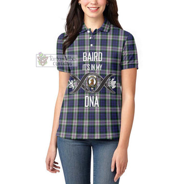 Baird Dress Tartan Women's Polo Shirt with Family Crest DNA In Me Style