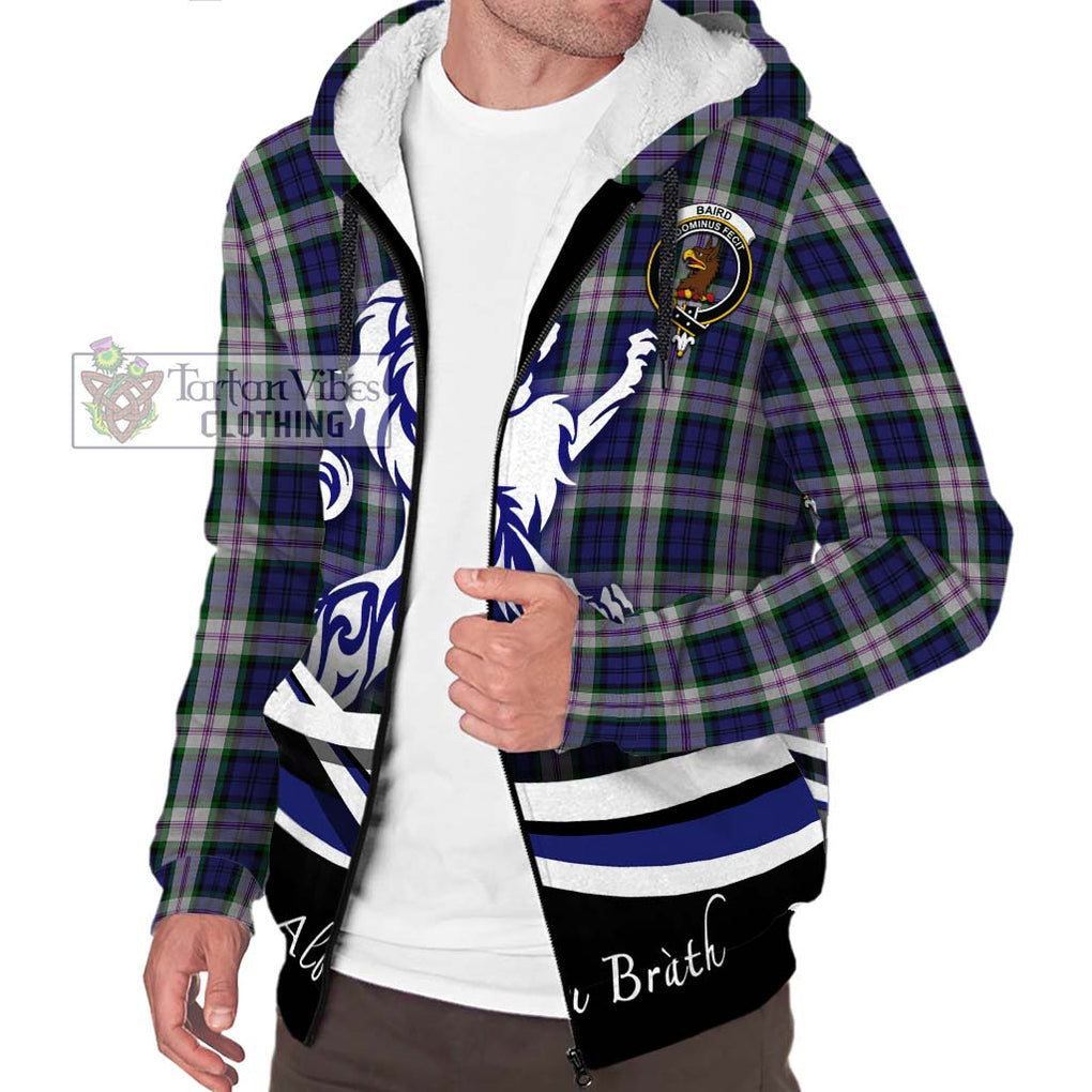 Baird Dress Tartan Sherpa Hoodie with Alba Gu Brath Regal Lion Emblem Unisex S - Tartanvibesclothing Shop