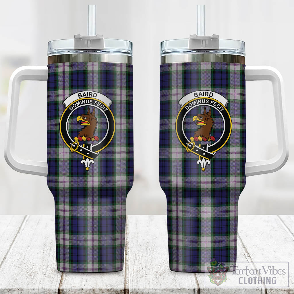 Tartan Vibes Clothing Baird Dress Tartan and Family Crest Tumbler with Handle