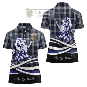 Baird Dress Tartan Women's Polo Shirt with Alba Gu Brath Regal Lion Emblem