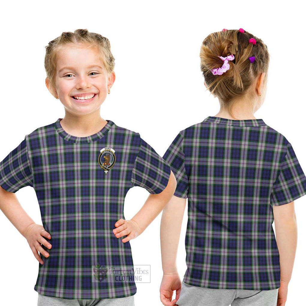 Baird Dress Tartan Kid T-Shirt with Family Crest - Tartanvibesclothing Shop