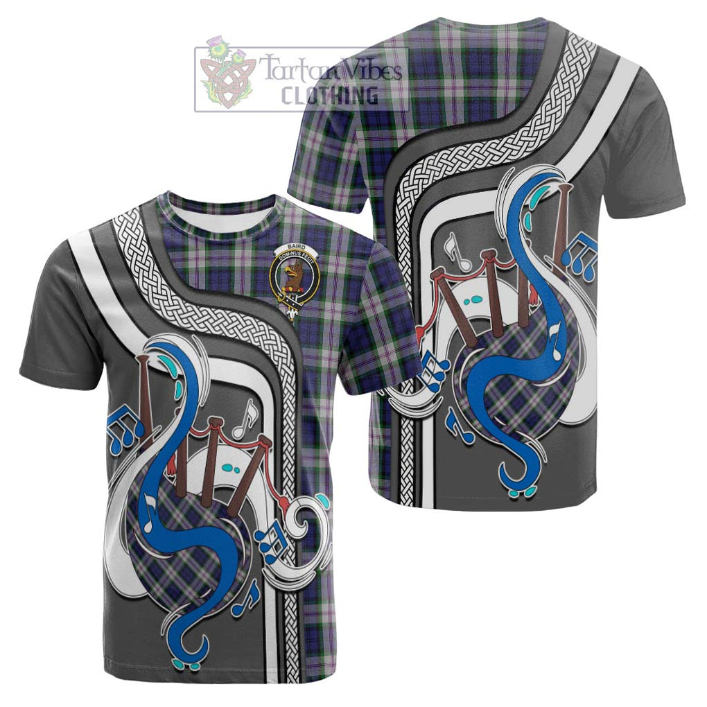 Tartan Vibes Clothing Baird Dress Tartan Cotton T-shirt with Epic Bagpipe Style