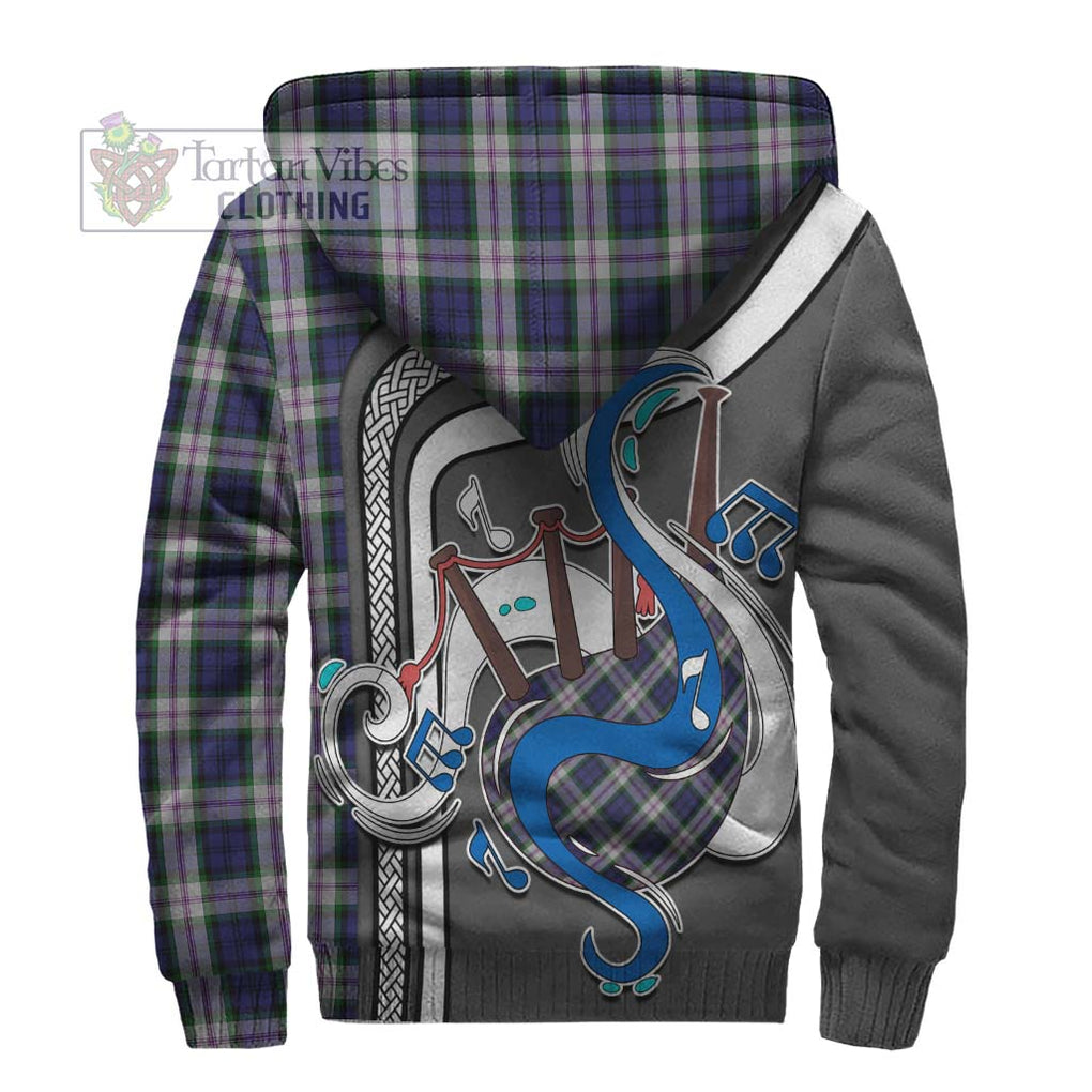 Baird Dress Tartan Sherpa Hoodie with Epic Bagpipe Style - Tartanvibesclothing Shop