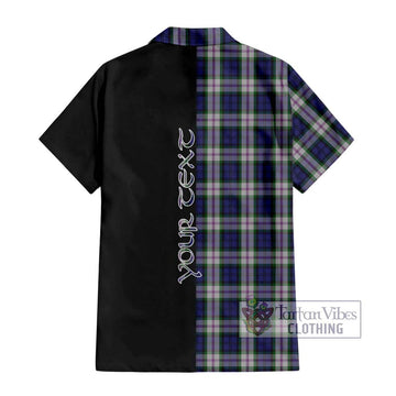 Baird Dress Tartan Short Sleeve Button Shirt with Family Crest and Half Of Me Style