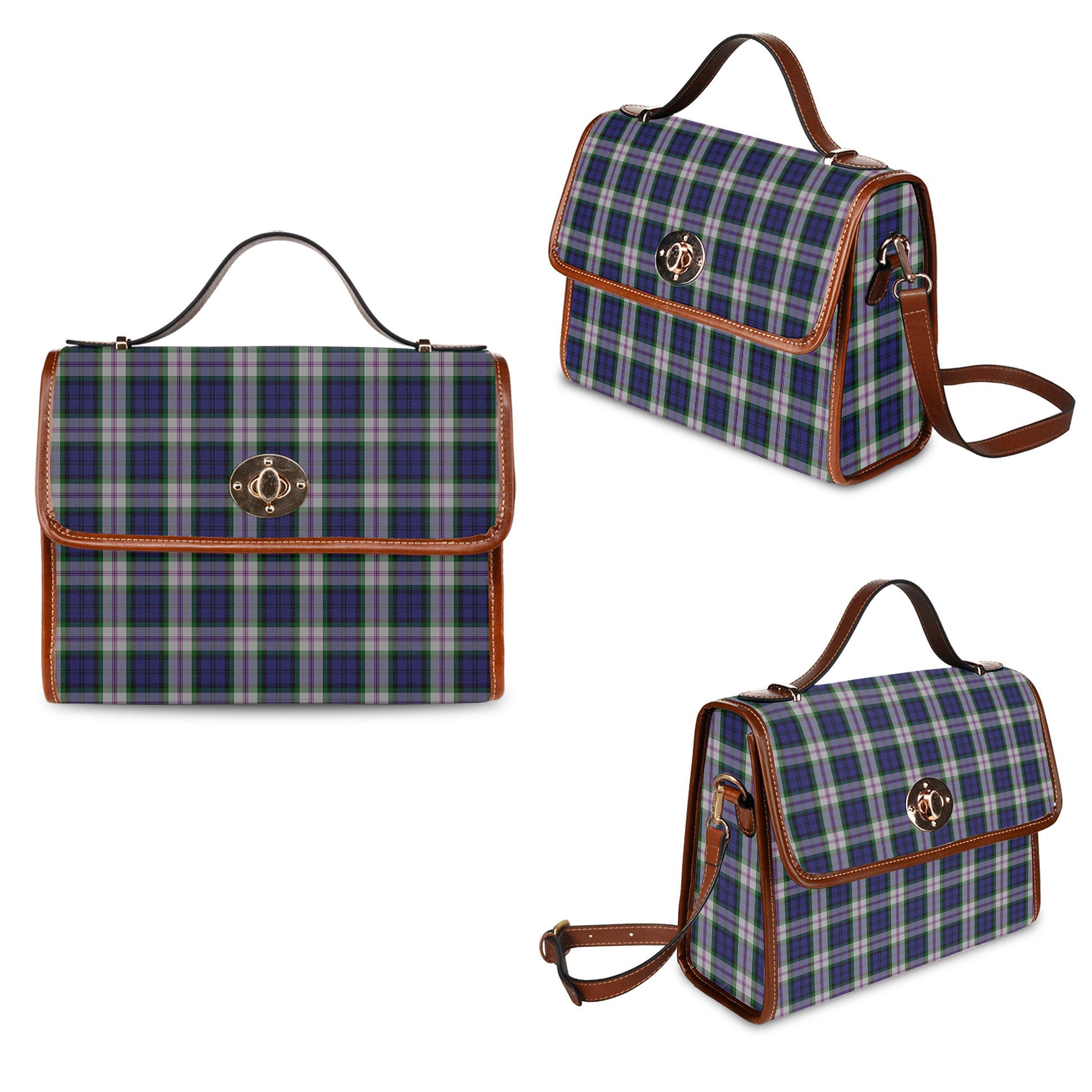 Baird Dress Tartan Leather Strap Waterproof Canvas Bag - Tartanvibesclothing