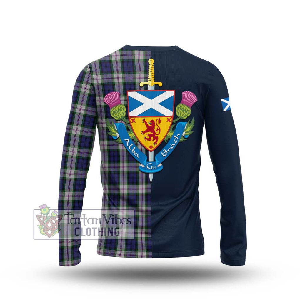 Tartan Vibes Clothing Baird Dress Tartan Long Sleeve T-Shirt with Scottish Lion Royal Arm Half Style