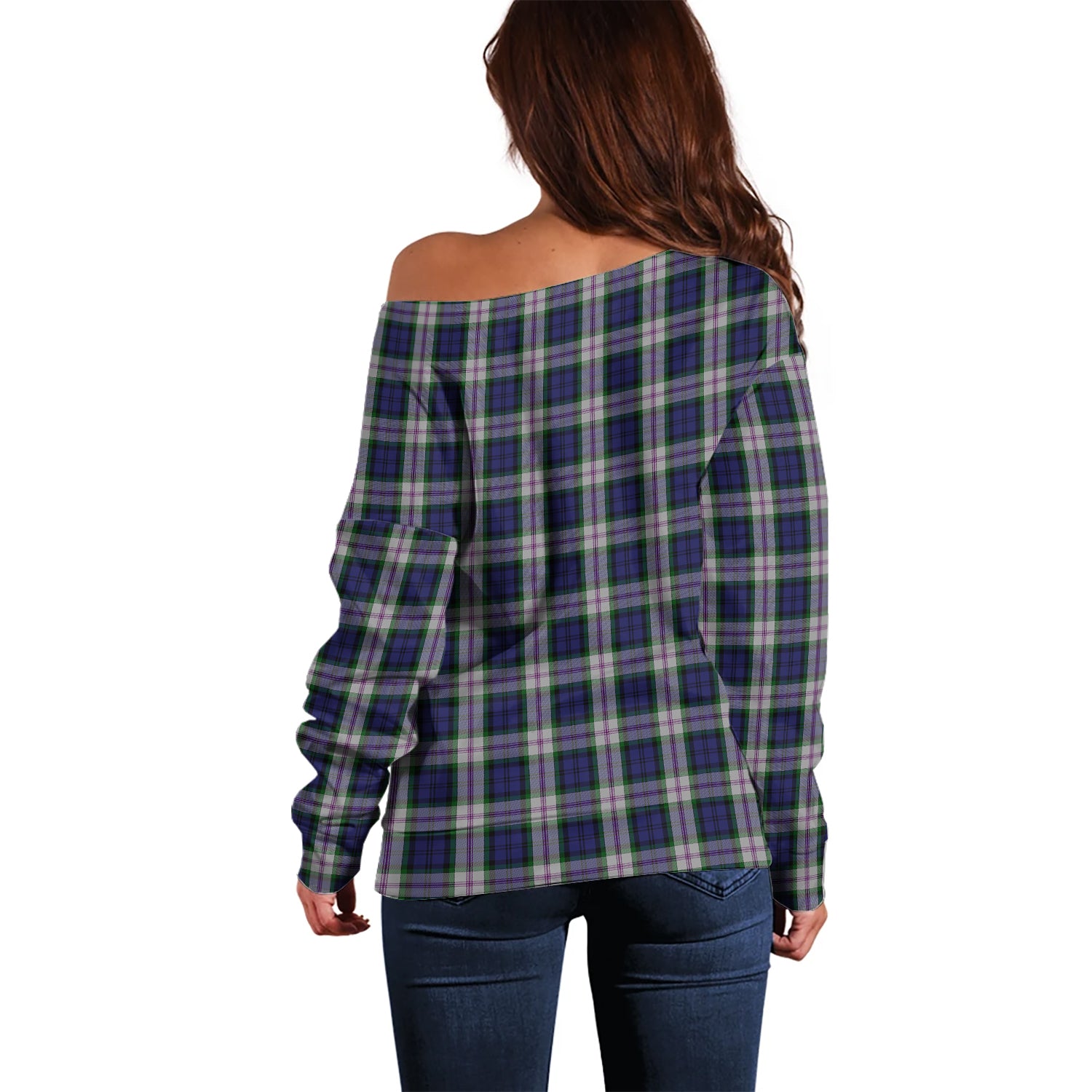 Baird Dress Tartan Off Shoulder Women Sweater - Tartanvibesclothing