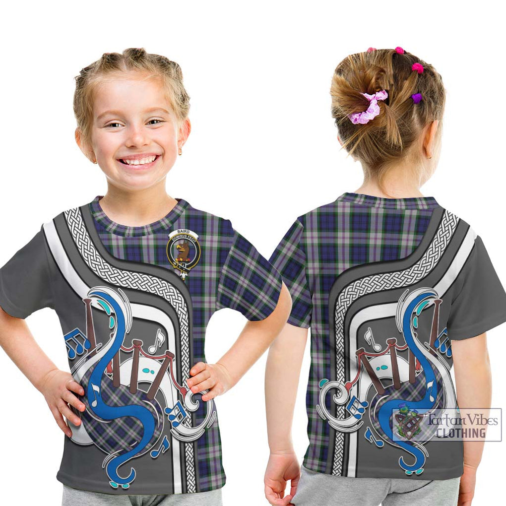 Tartan Vibes Clothing Baird Dress Tartan Kid T-Shirt with Epic Bagpipe Style