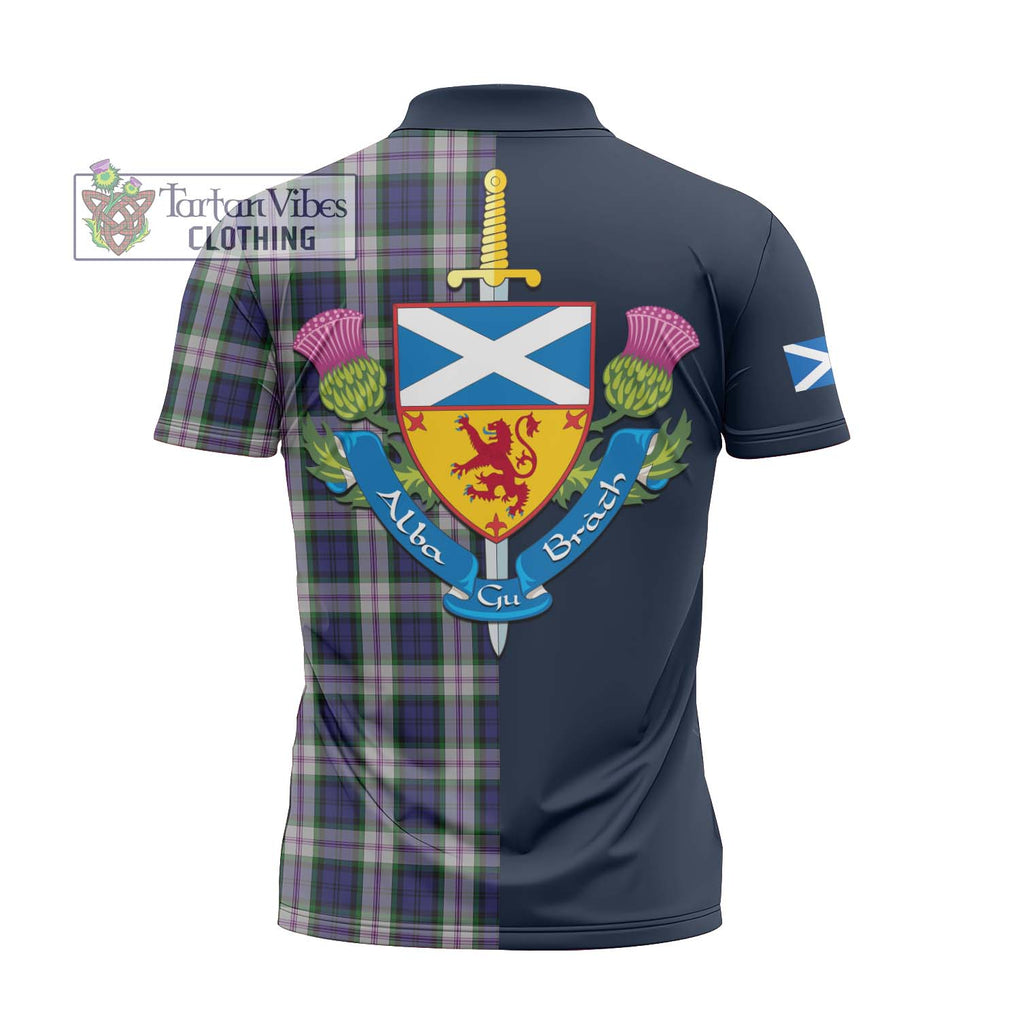 Tartan Vibes Clothing Baird Dress Tartan Zipper Polo Shirt with Scottish Lion Royal Arm Half Style