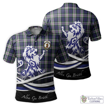 Baird Dress Tartan Polo Shirt with Alba Gu Brath Regal Lion Emblem