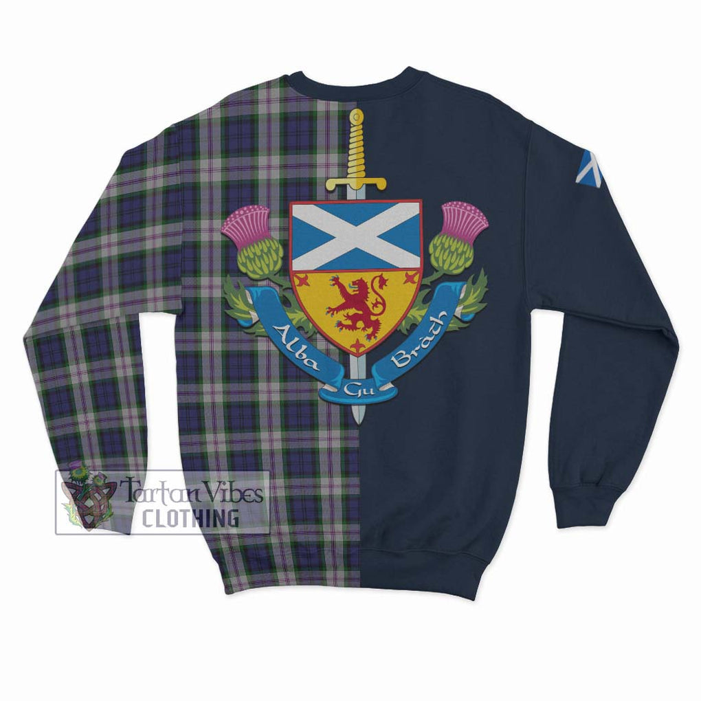 Tartan Vibes Clothing Baird Dress Tartan Sweatshirt with Scottish Lion Royal Arm Half Style